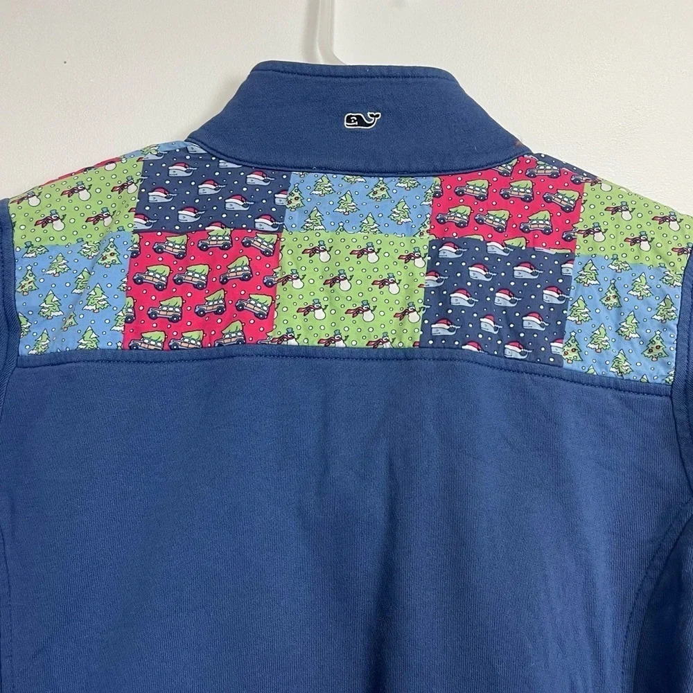 Vineyard Vines Sweatshirt Womens XS Blue Christmas Holiday Shep Shirt Pullover - Picture 6 of 10